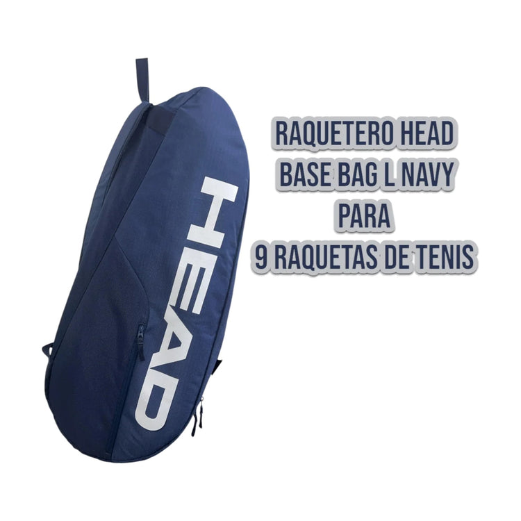 Raquetero Head Base Bag L Navy Para 9 Raquetas De Tenis