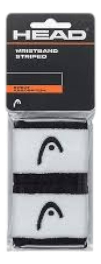 Muñequera Head Wristband Striped 2.5 Blanco/azul Marino