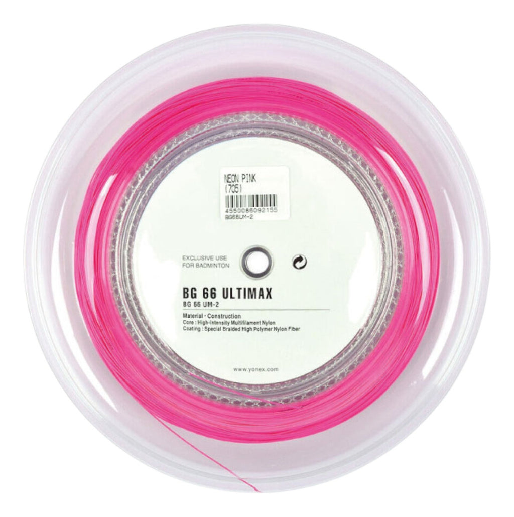 Rollo De Cuerda Para Badminton Yonex Bg66um  Neon Pink