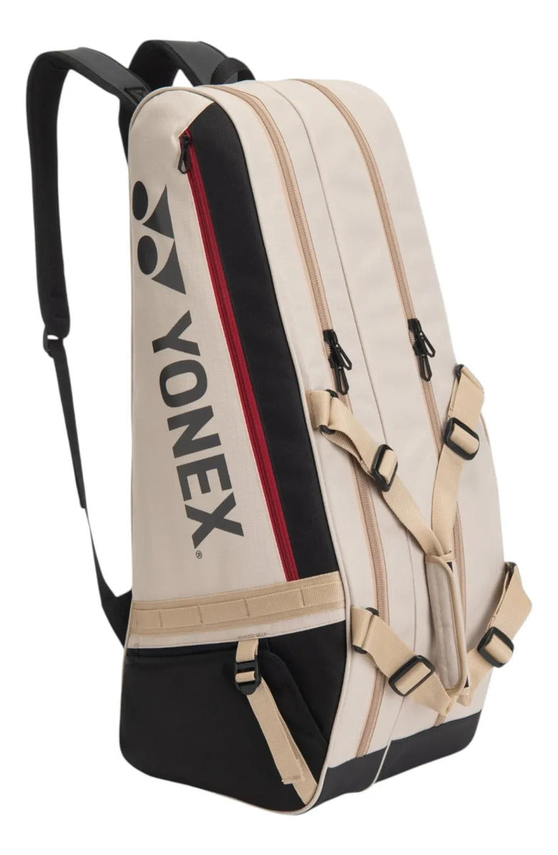 Raquetero Tenis Yonex Gearlogic Racquet Bag 6 Raquetas Beige