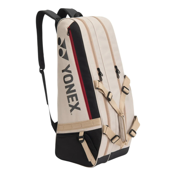 Raquetero Tenis Yonex Gearlogic Racquet Bag 6 Raquetas Beige
