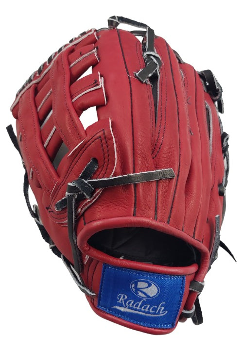 Guante De Beisbol Radach Rookie Zurdo 13in Rojo/ngo Caja H