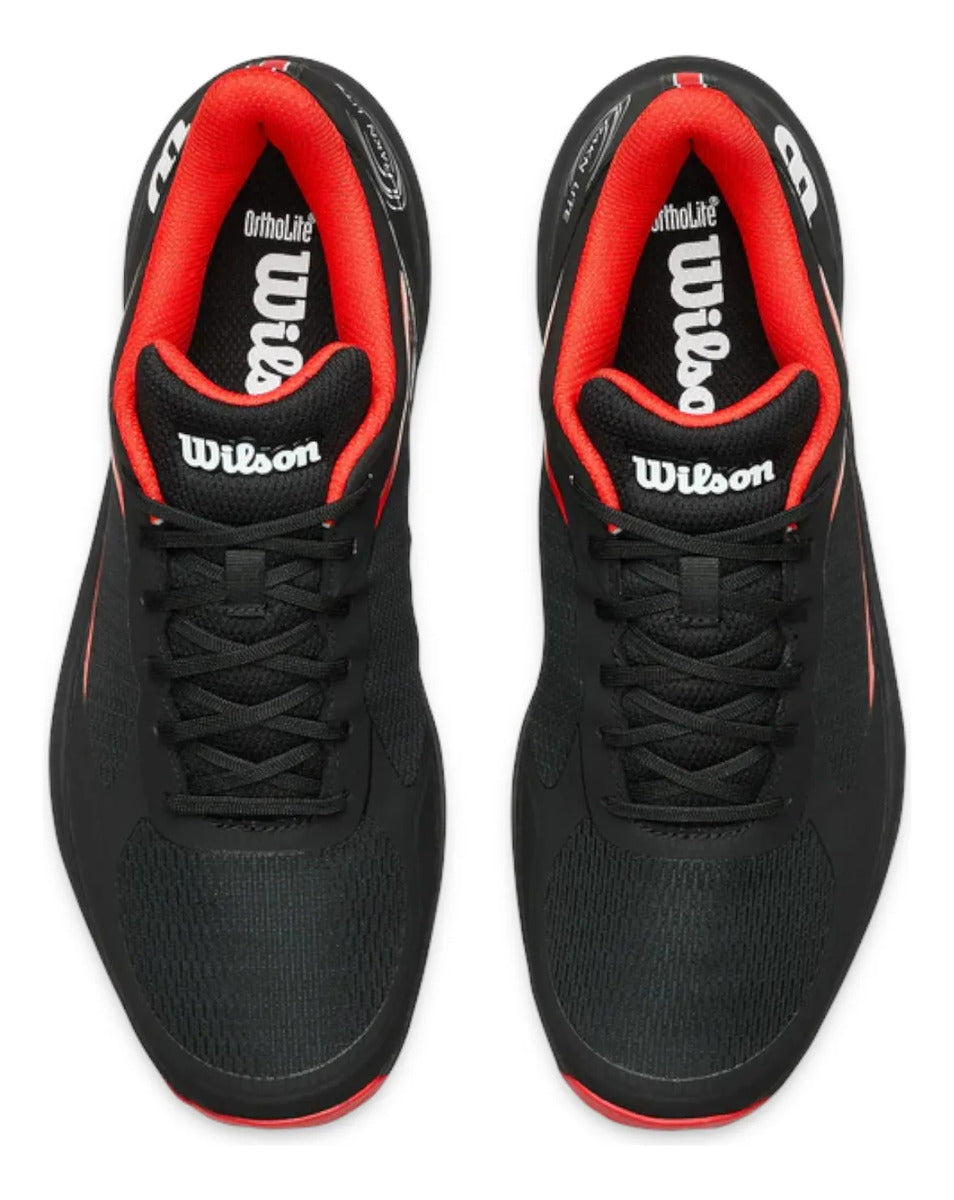 Tenis De Padel Wilson Hurakn Lite Negro Rojo 6mx