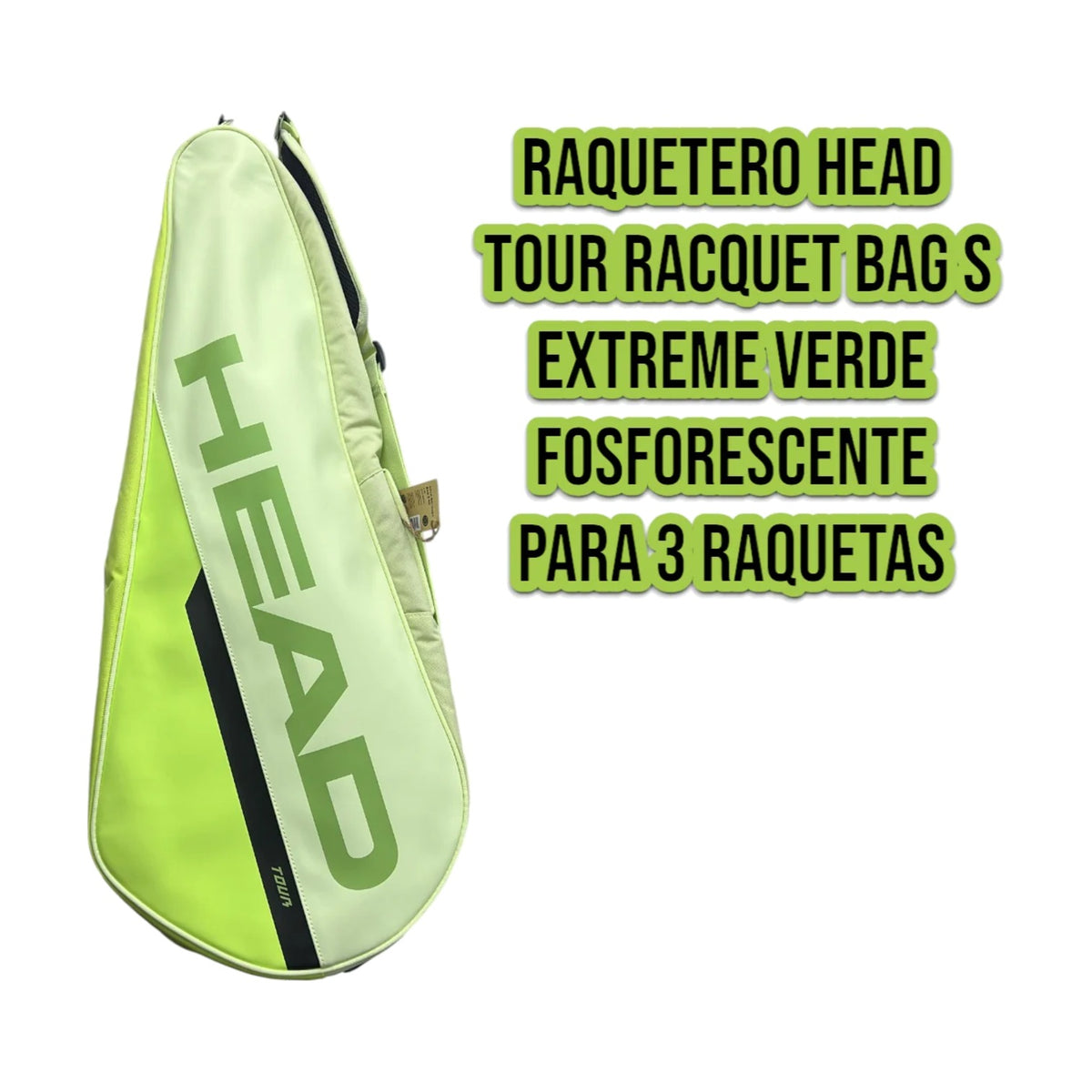 Raquetero Head Tour Racquet Bag S Extreme Verde Para 3 Raq