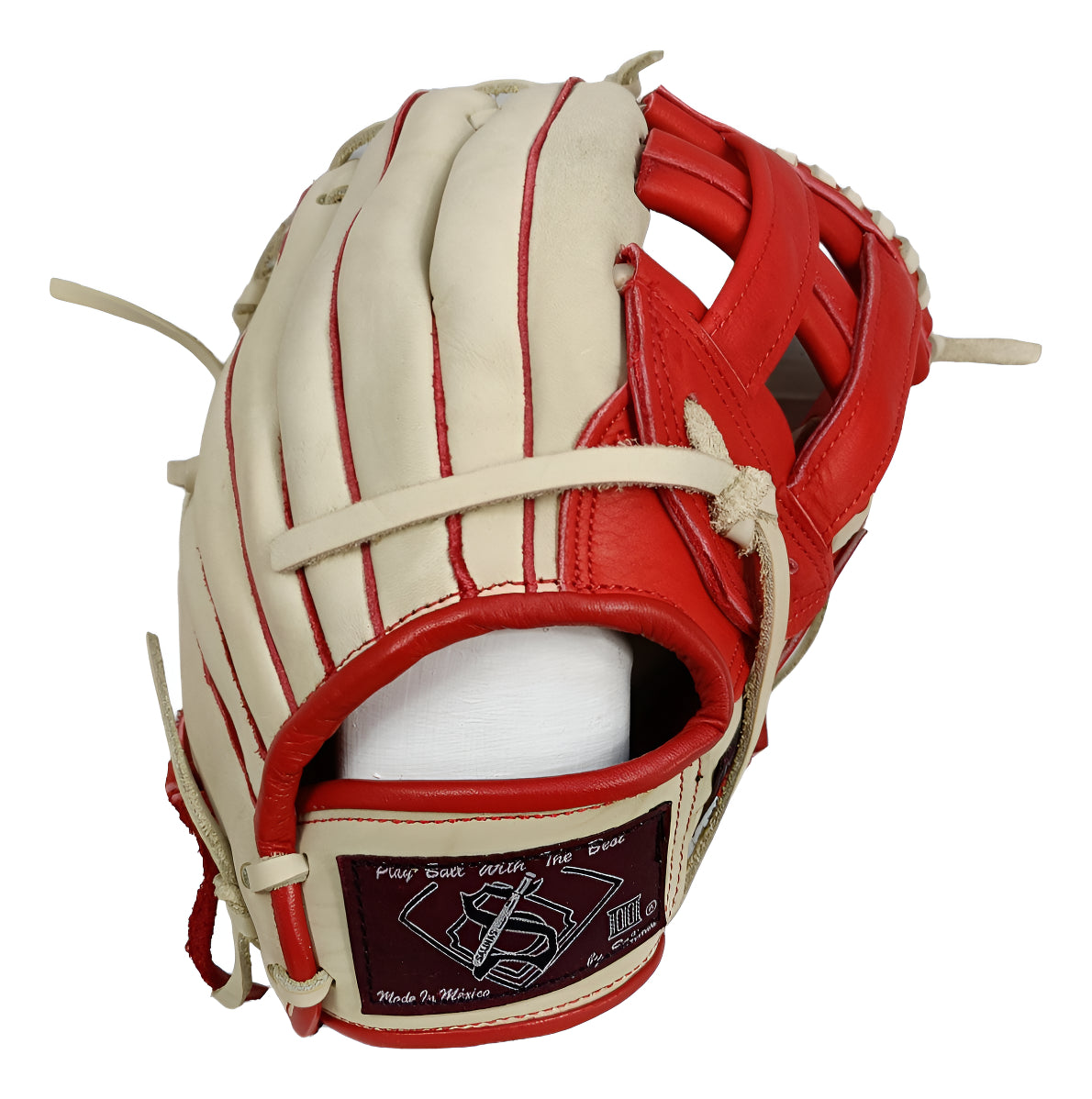 Guante De Béisbol Salinas 11.75 Caja H  Bone/rojo