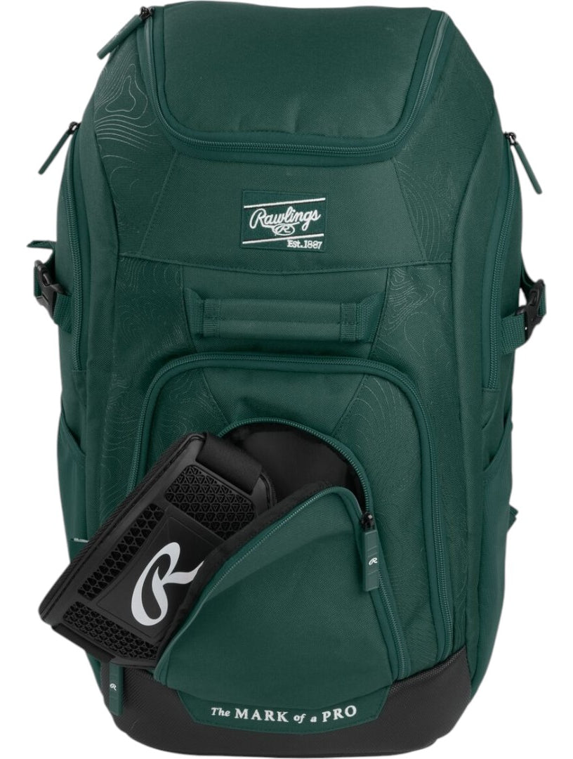 Backpack Rawlings Franchise 2 Players Dark Green Beisbol