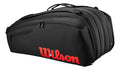 Raquetero Wilson Clash V3 15pk Negro Rojo