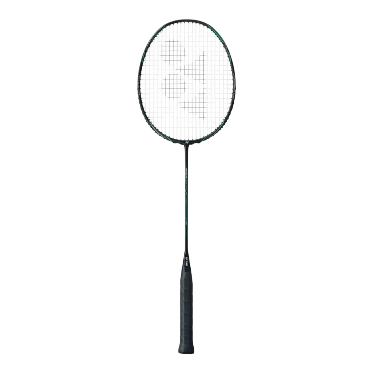 Raqueta de bádminton Radach Sports Yonex Astrox Nextage en color negro y verde con diseño aerodinámico y encordada.
