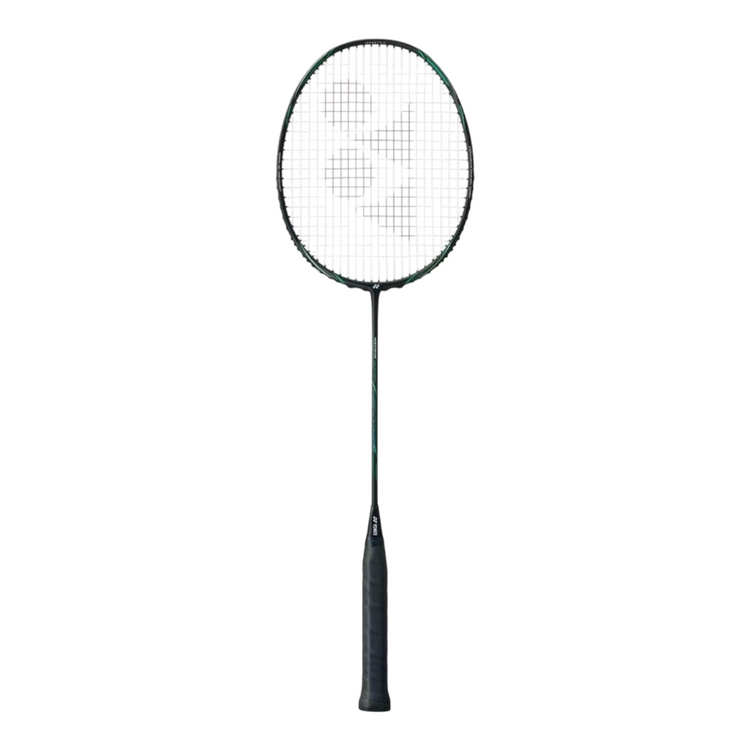 Raqueta de bádminton Radach Sports Yonex Astrox Nextage en color negro y verde con diseño aerodinámico y encordada.