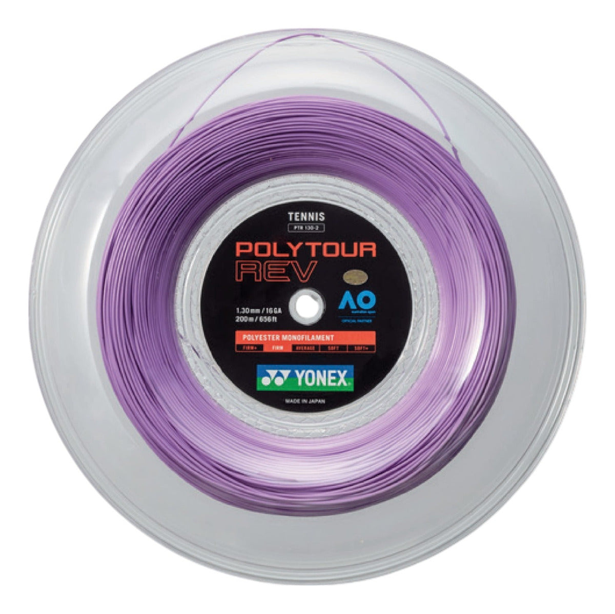 Cuerda Para Raqueta Yonex Polytour Rev 130 Purple Rollo 200m