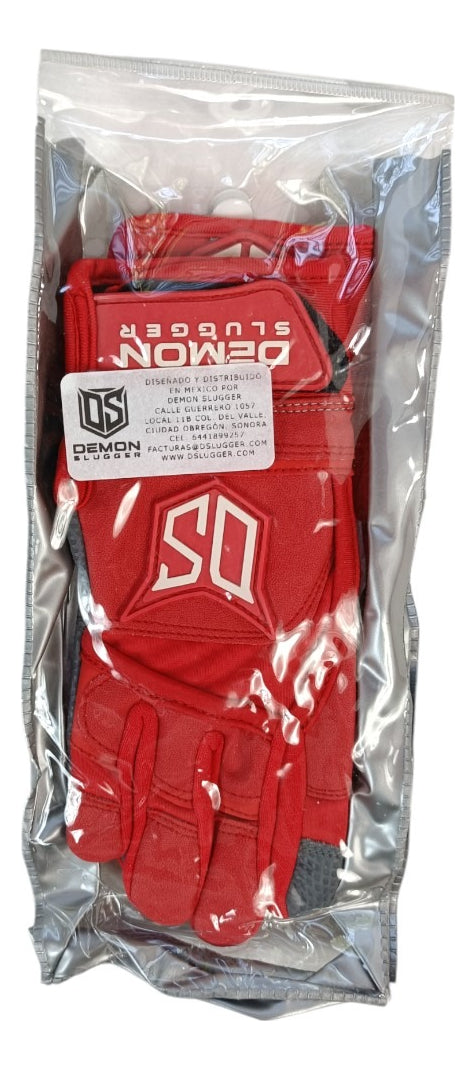 Guantes De Bateo Para Niño Demon Slugger Rojo Beisbol Yl