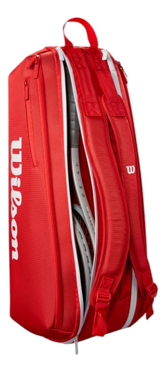 Raquetero Wilson Super Tour 6pk Rojo