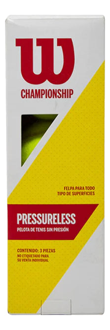 Pelota De Tenis Wilson Pressureles Bote C/3