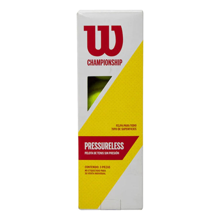 Pelota De Tenis Wilson Pressureles Bote C/3