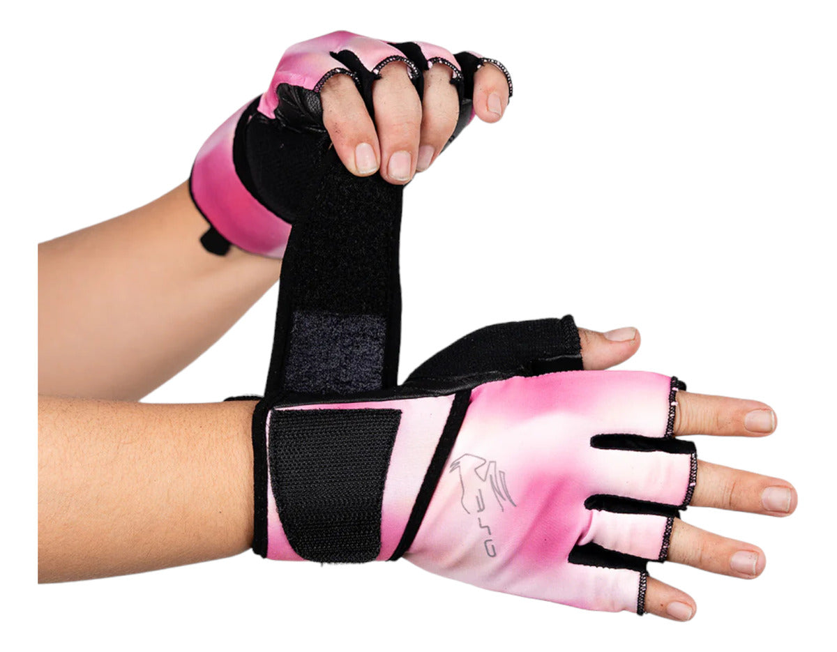 Guantes Para Gym Cabras Softshield Fiusha Dama Medianos