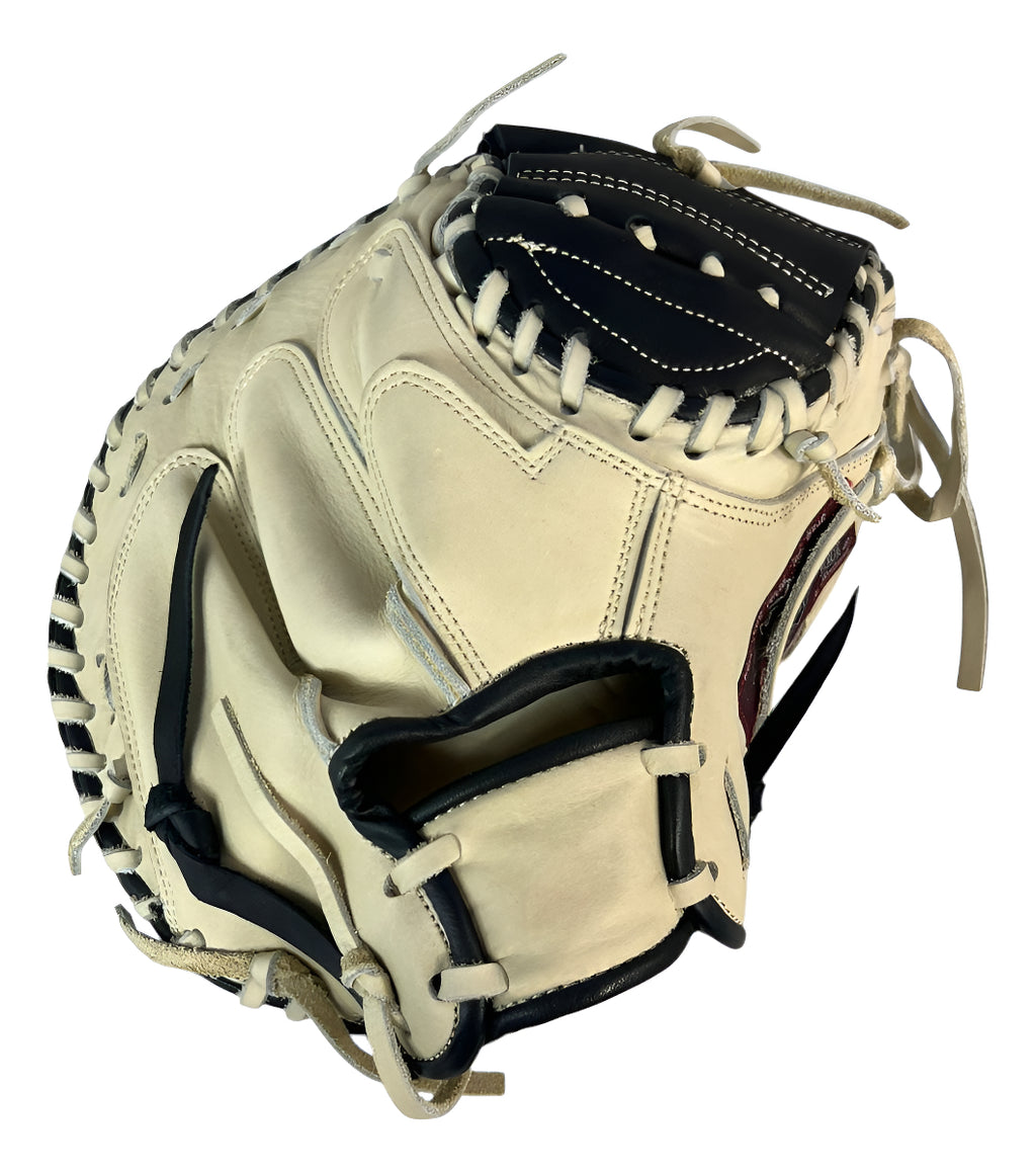 Guante De Catcher Salinas 33 Bone/negro