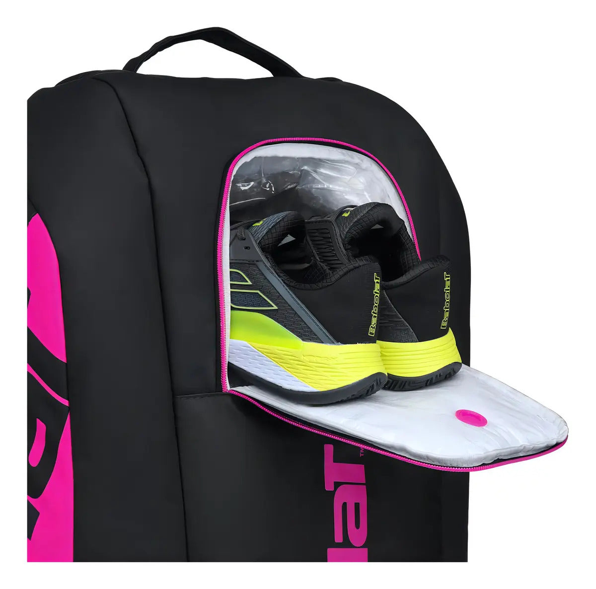 Raquetero Babolat Pure Aero Rafa X12 (capacidad 12 Raquetas) Negro/amarillo/rosa