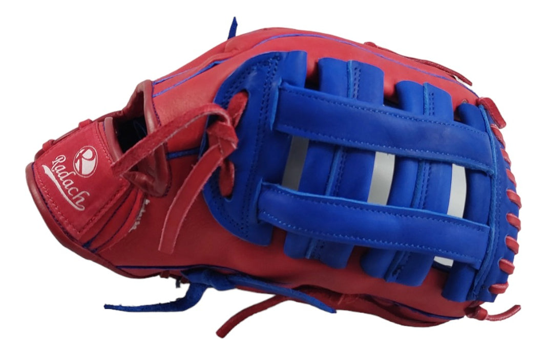 Guante De Beisbol Radach Pro Caja Doble Poste 13in Rojo/azul