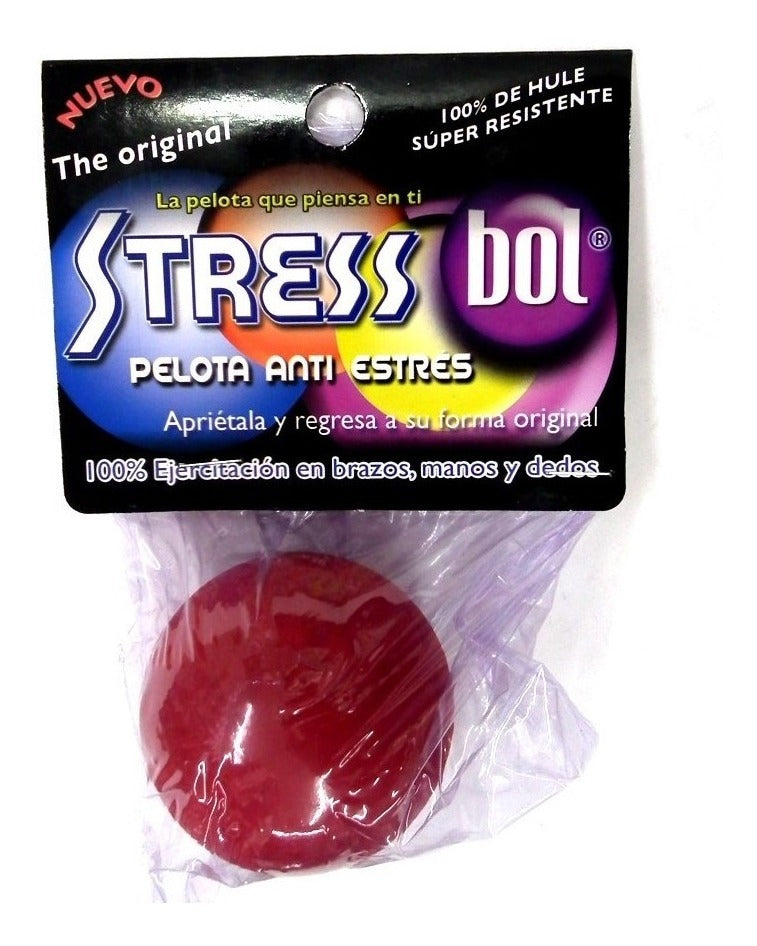 Stress Bol Roja Pelota De Ejercicio Y Relajación.