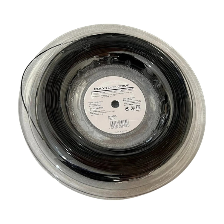 Rollo De Cuerda Yonex Polytour Drive Spin 1.25mm Black 200m