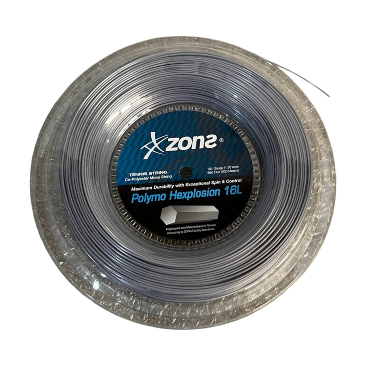 Rollo De Cuerda Zons Polymo Hexplosion Plateado 16l