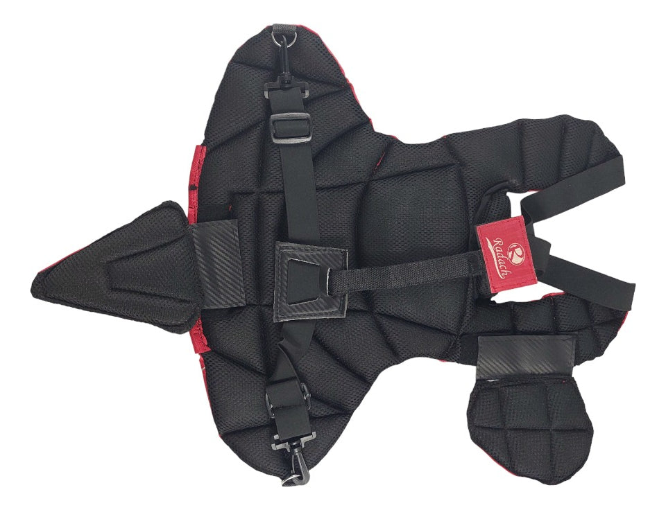 Peto Radach Para Cátcher Béisbol Softbol Rojo Infantil