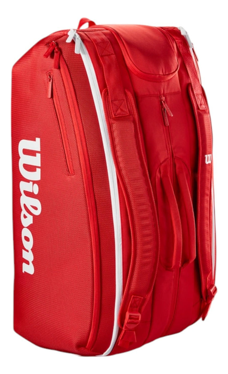 Raquetero Wilson Super Tour 15pk Rojo