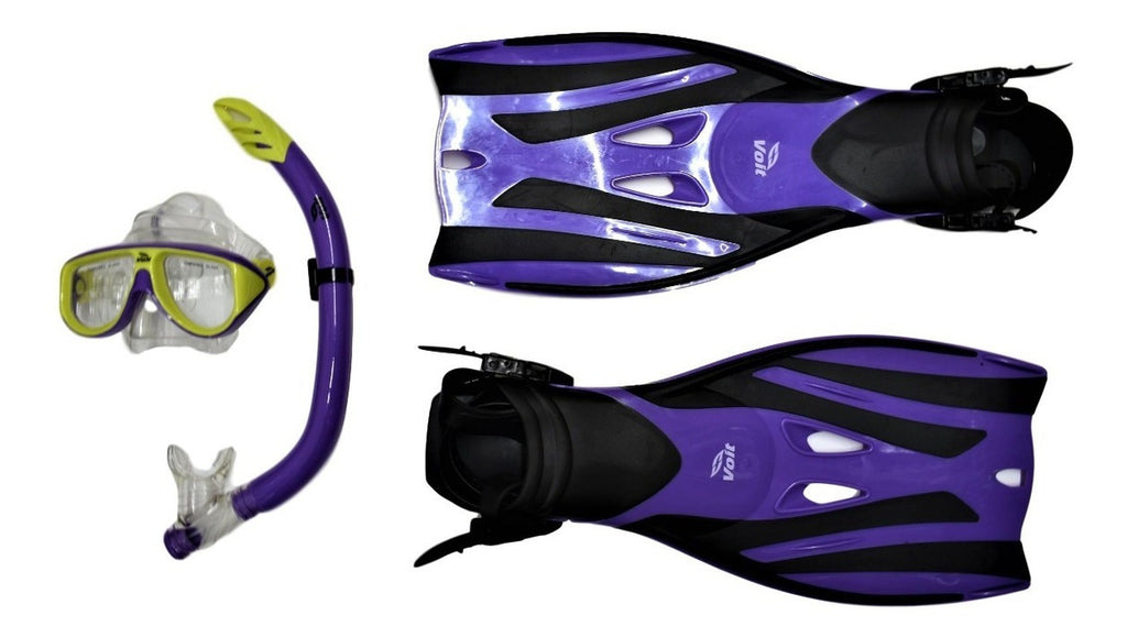 Set De Snorkel Triton Natación Voit Adulto Grande-xl Morado