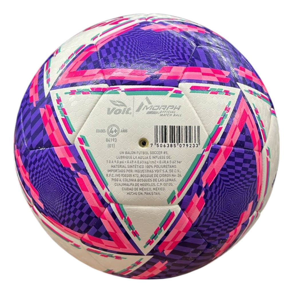 Balón De Fútbol No. 5 Morph Apertura 2024 Rosa Hibrido Voit