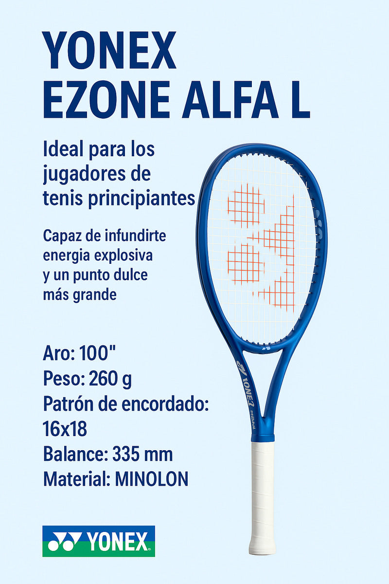 Raqueta De Tenis Yonex Ezone Alpha L 260g 4 1/8 Potente