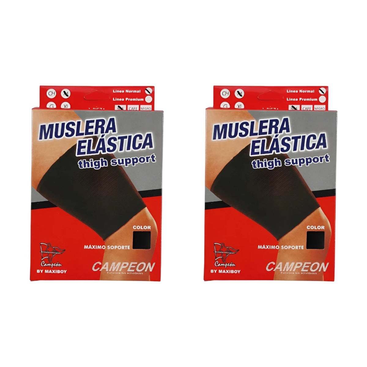2- Pack Muslera Elástica Campeón Color Blanco