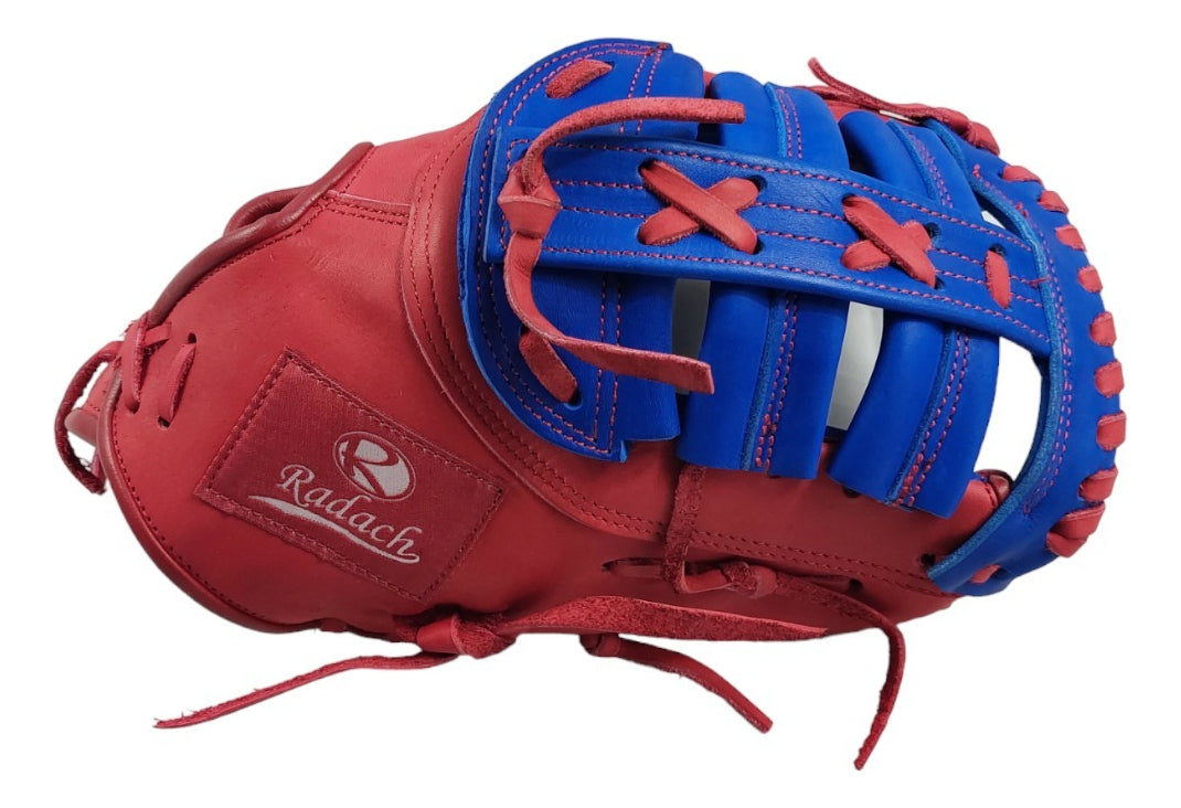 Guante De Beisbol Primera Base Radach Pro Rojo/azul 12.75