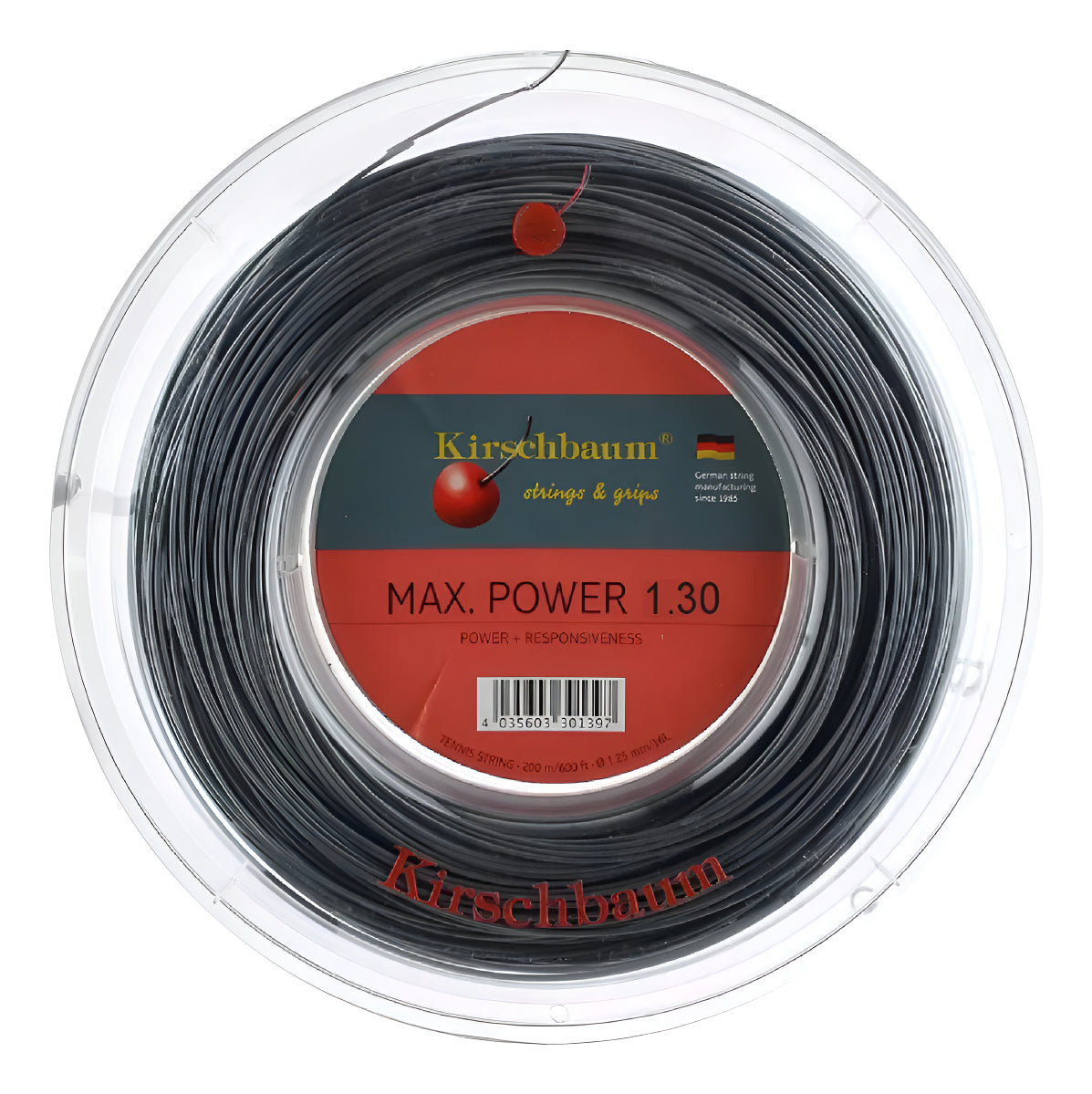 Rollo De Cuerda De Tenis Kirschbaum Max Power 1.30 200m