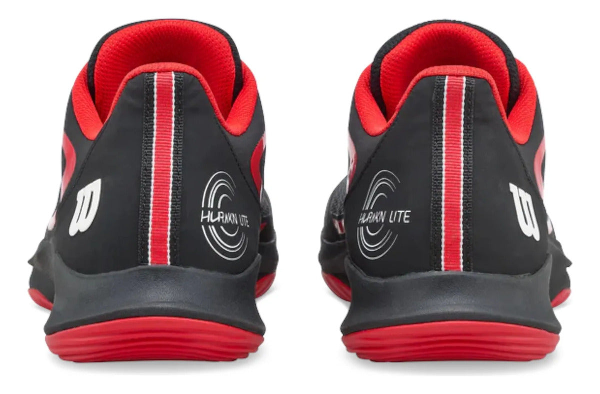Tenis De Padel Wilson Hurakn Lite Negro Rojo 6mx