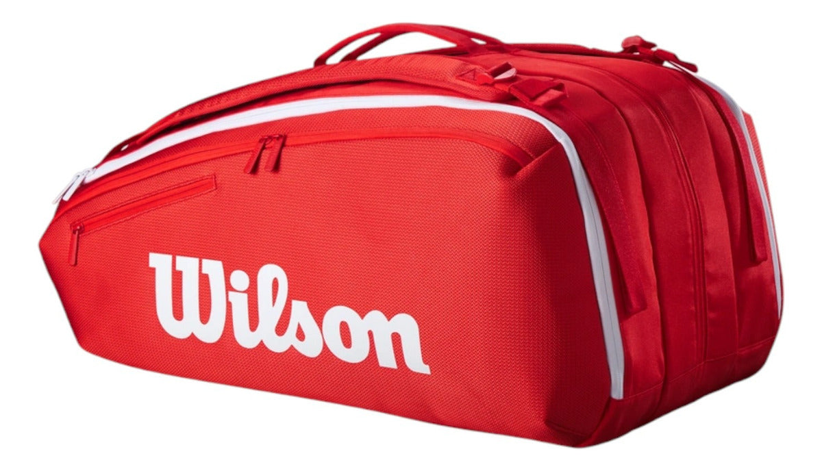 Raquetero Wilson Super Tour 15pk Rojo