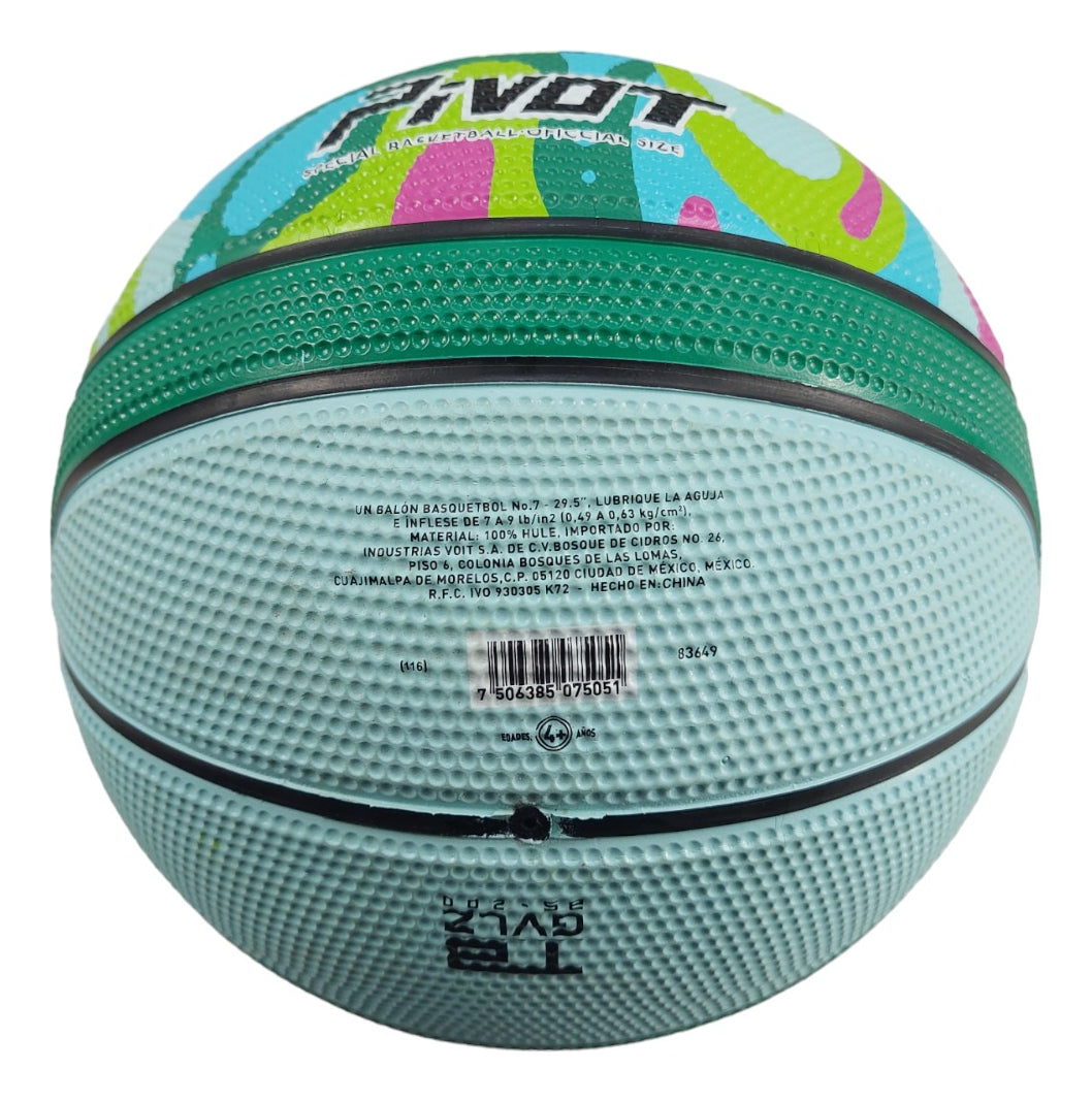 Balon Básquetbol #7 Voit Pivot Verde