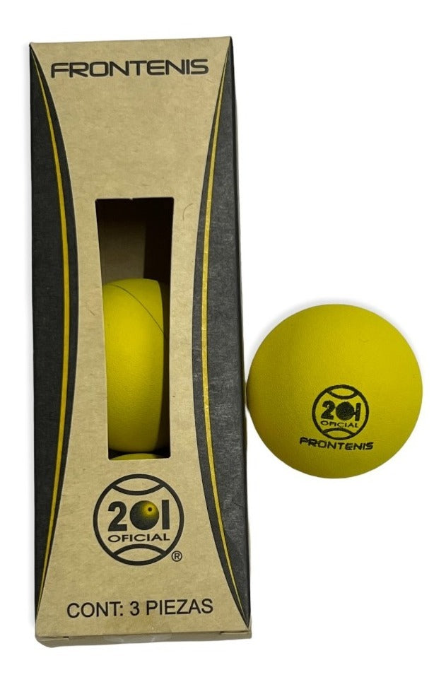 12 Botes Pelota Frontenis Amarilla 201  3 Piezas C/u