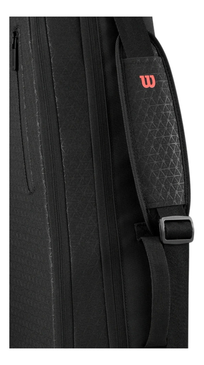 Raquetero Wilson Clash V3 3pk Negro Rojo