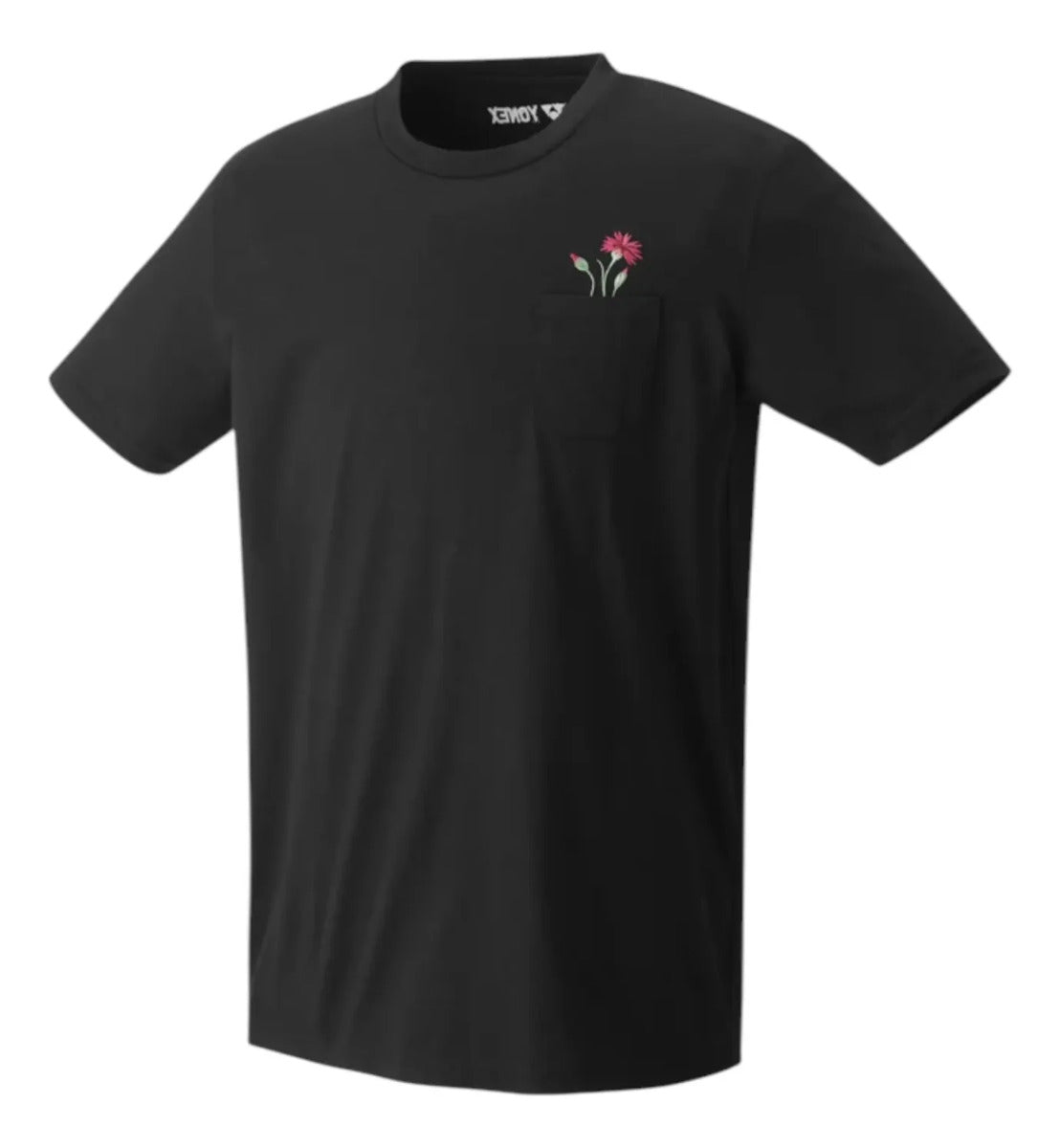 Playera Yonex 16624ex Negra Algodon Tenis Padel