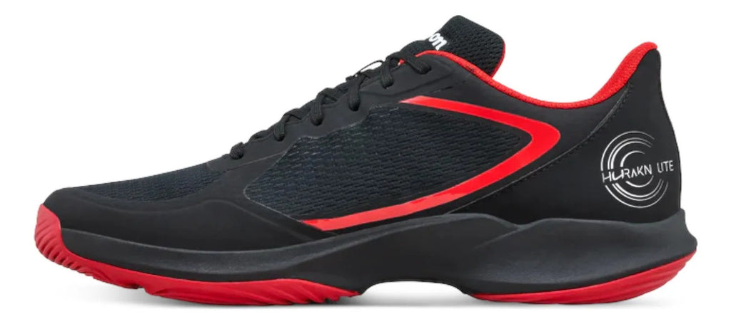 Tenis De Padel Wilson Hurakn Lite Negro Rojo 9mx