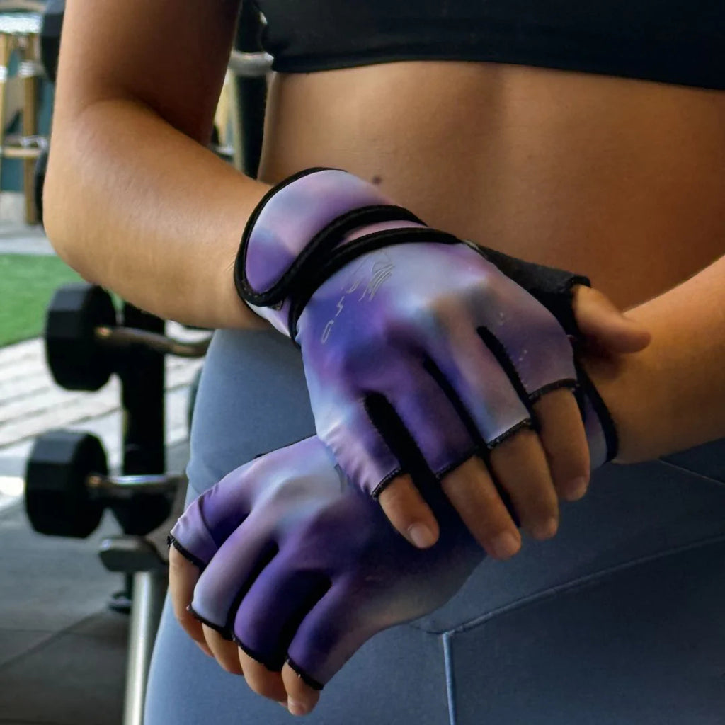 Guantes Para Gym Cabras Softshield Lila Dama Medianos