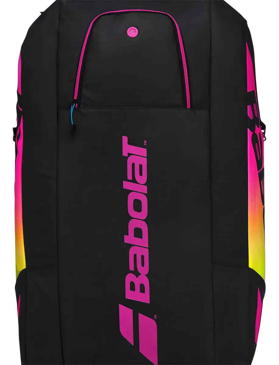 Raquetero Babolat Pure Aero Rafa X12 (capacidad 12 Raquetas) Negro/amarillo/rosa