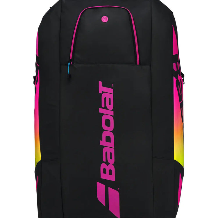 Raquetero Babolat Pure Aero Rafa X12 (capacidad 12 Raquetas) Negro/amarillo/rosa