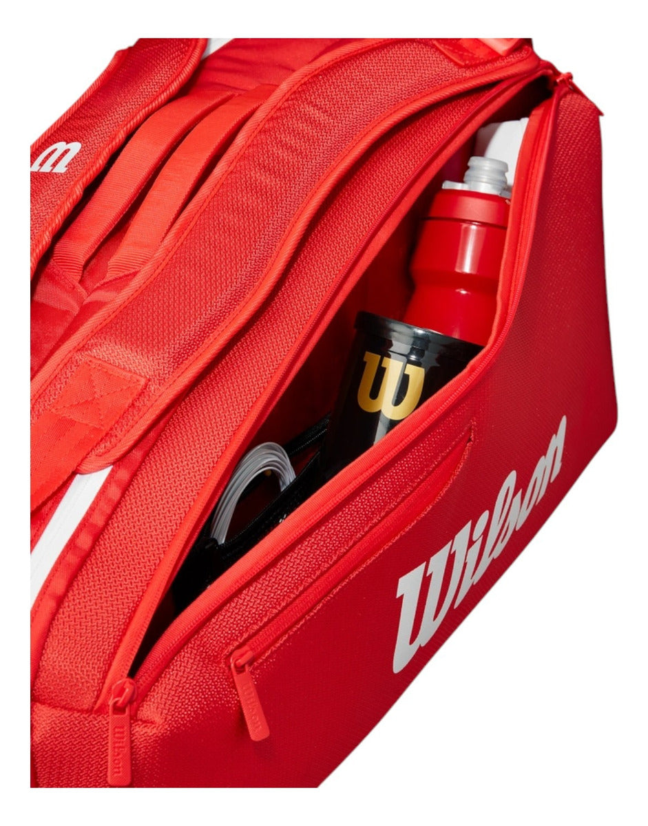 Raquetero Wilson Super Tour 6pk Rojo