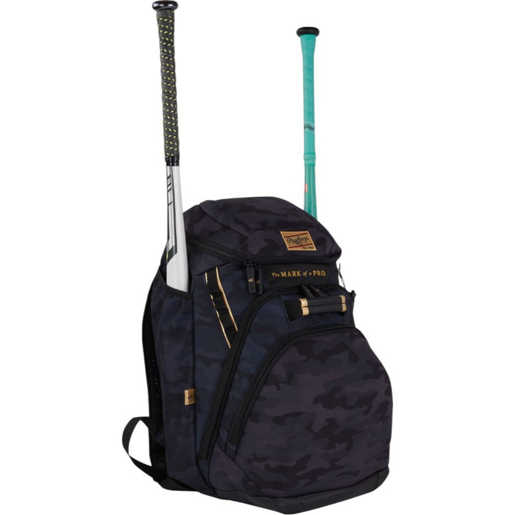 Backpack De Béisbol Rawlings Gold Collection Black Camo