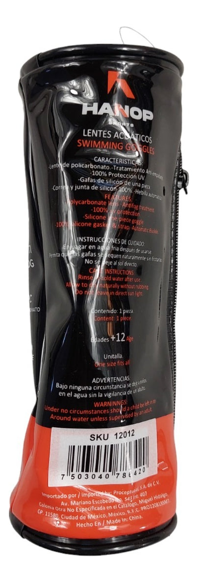 Goggle De Natación Hanop G540 Adulto Agua