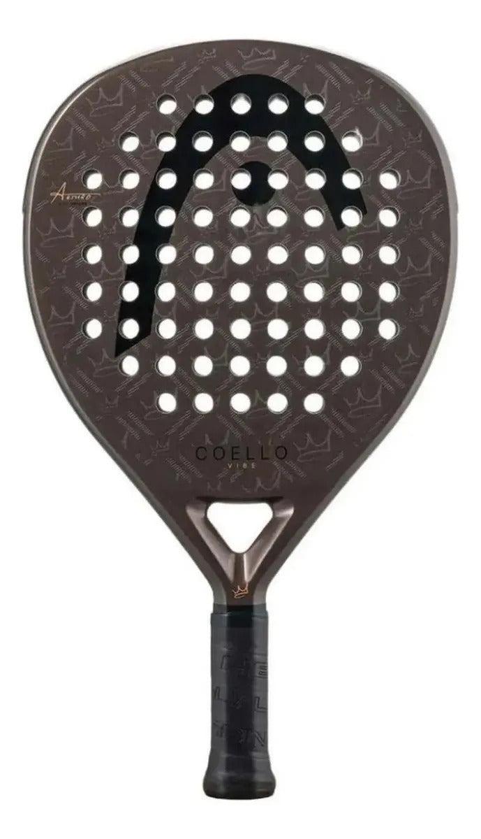 Pala Pádel Head Coello Vibe 2026 Arturo Coello Forma Lágrima Oversize Fibra De Vidrio Power Foam Pala De Pádel Fácil Potencia Amplio Punto Dulce Para Principiantes E Intermedios Gris