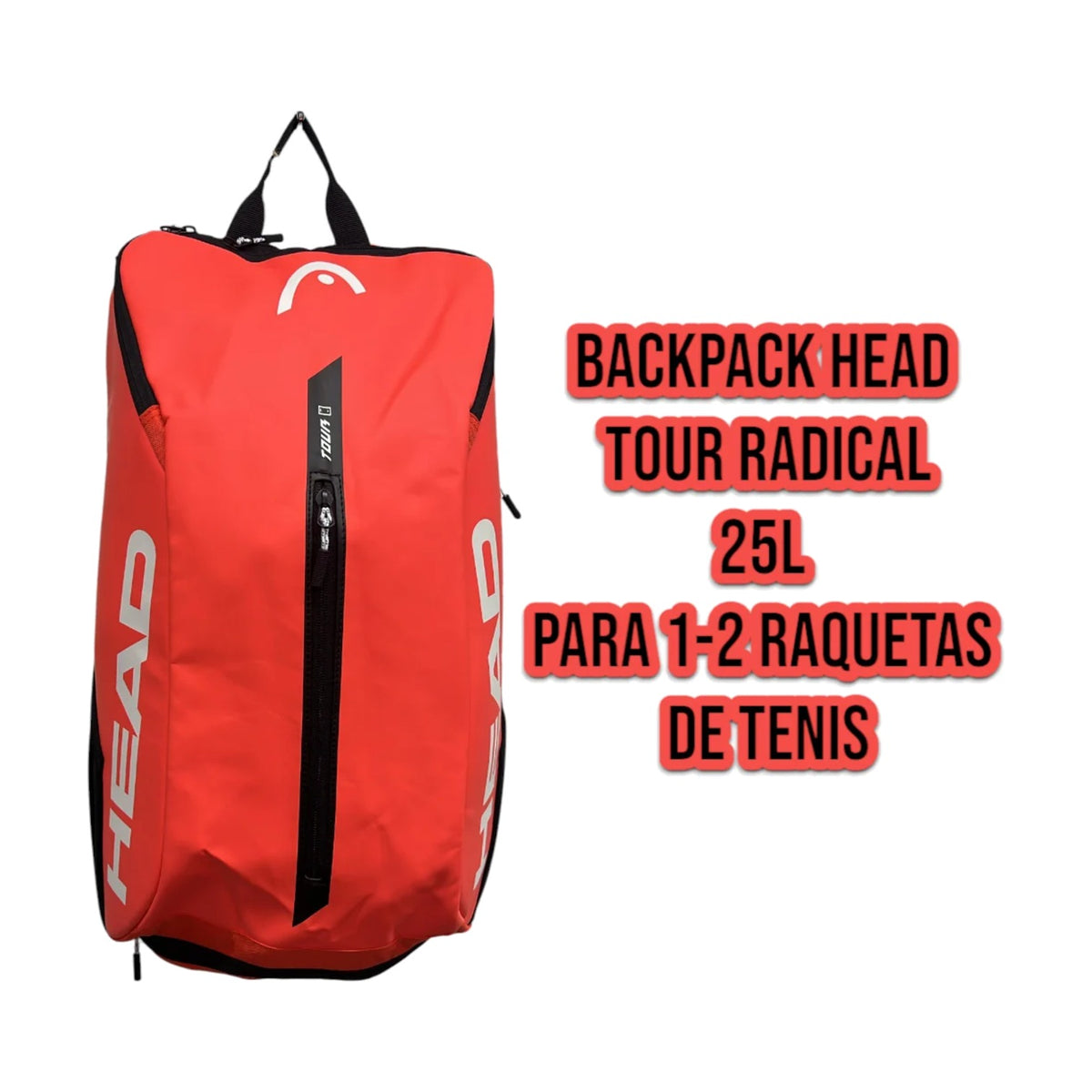 Backpack Head Tour Radical 25l Para 1-2 Raquetas De Tenis