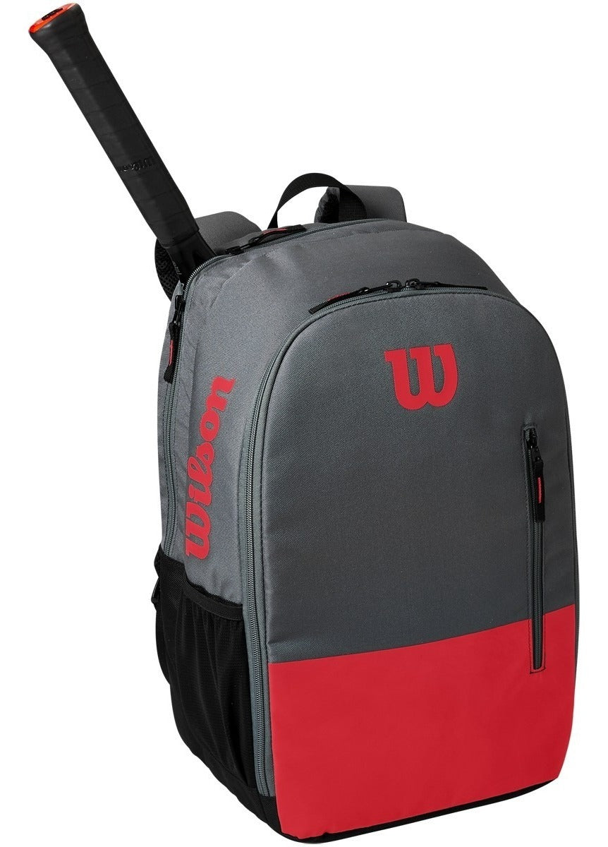 Back Pack Wilson Team Roja Gris Para Raquetas