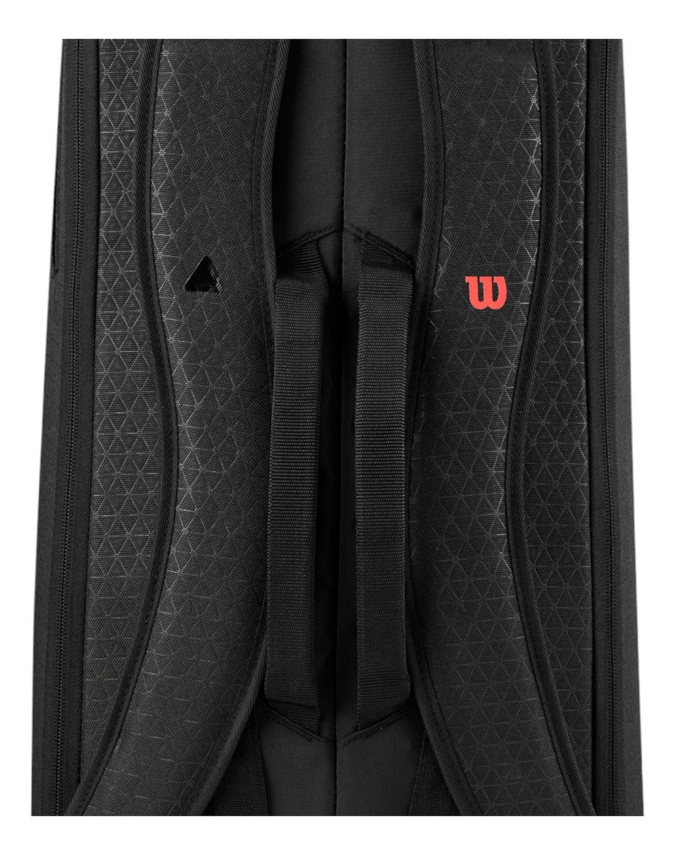 Raquetero Wilson Clash V3 6pk Negro Rojo